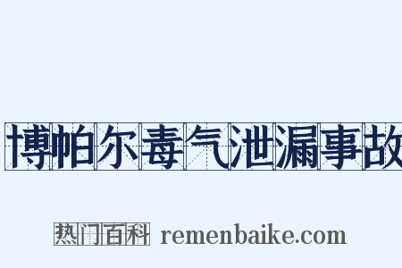 博帕尔毒气泄漏事故是什么意思的图片